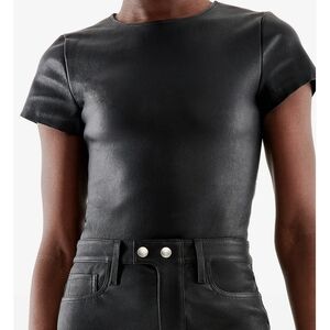 AS by DF Brando Stretch Leather Tee Size L